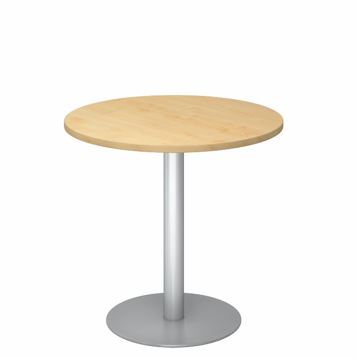 Besprechungstisch Dm 80 cm, Chrom oder Silber, 8 Dekore